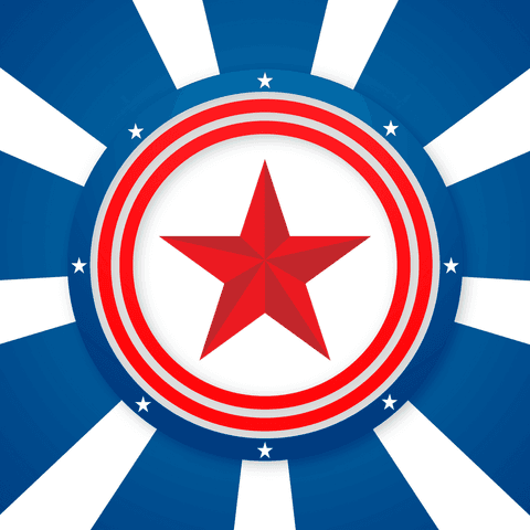 Red Stars in Circle with Blue Stripe Background on Transparent - Download Free Stock Videos Pikwizard.com