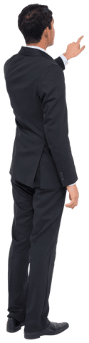 Back View of Businessman Gesturing on Transparent Background - Download Free Stock Videos Pikwizard.com