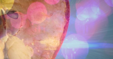Vibrant Apple Slice with Colorful Light Effects - Download Free Stock Images Pikwizard.com