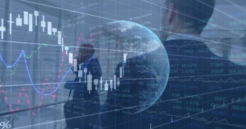 Global Finance Concepts with Digital Interface Overlay - Download Free Stock Images Pikwizard.com