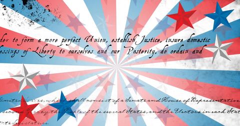 American Constitution with Patriotic Flag Elements - Download Free Stock Images Pikwizard.com