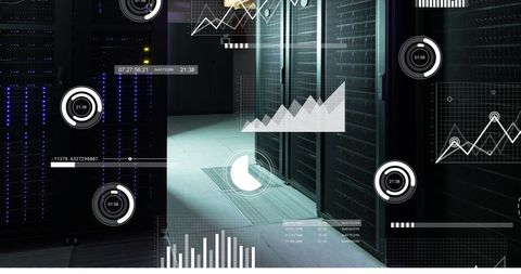 Digital Financial Data Processing Over High-Tech Servers - Download Free Stock Images Pikwizard.com