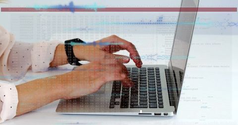 Financial Data Processing on Laptop with Business Background - Download Free Stock Images Pikwizard.com