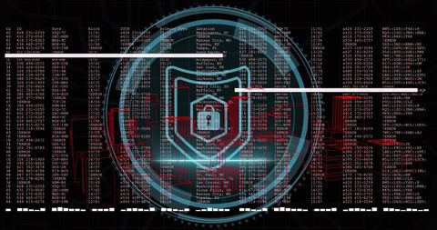 Digital Interface with Cybersecurity Data Processing Concept - Download Free Stock Images Pikwizard.com