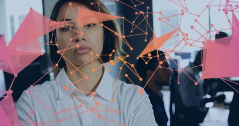 Confident Businesswoman Leading Digital Network Presentation