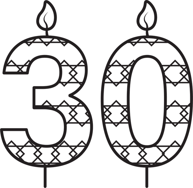 Transparent Number 30 Candles with Flames for Celebration Designs - Download Free Stock Videos Pikwizard.com