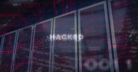 cybersecurity breach concept with hacked server room visual - Download Free Stock Images Pikwizard.com