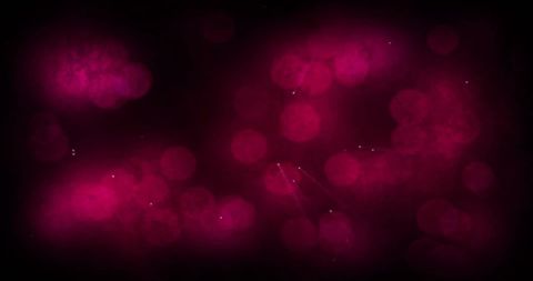 Vivid red lights on black background with digital patterns