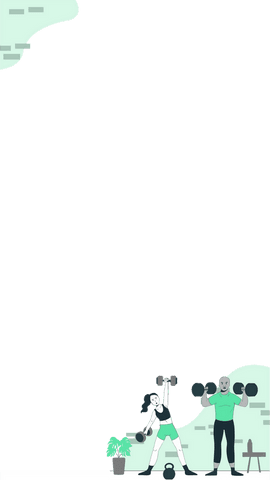 Workout partners lifting dumbbells on transparent background