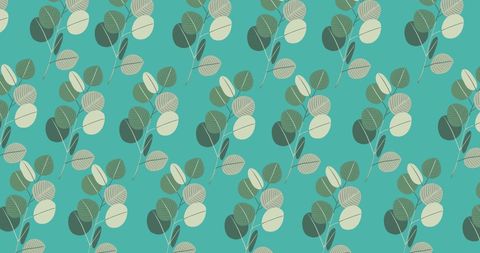 seamless green leaf pattern on aqua background - Download Free Stock Images Pikwizard.com