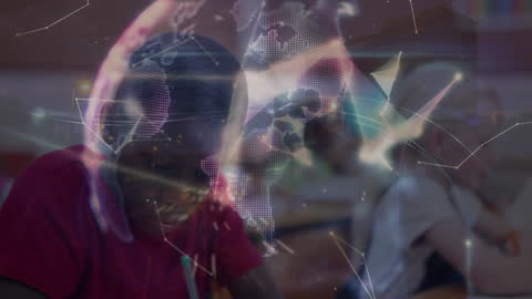 Young Students Engaged with Digital World Representation