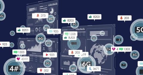 futuristic digital interfaces with 5g & 6g technology - Download Free Stock Images Pikwizard.com