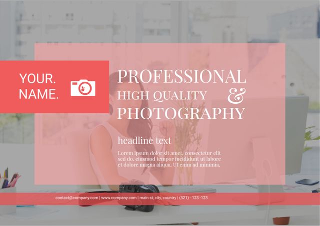 Professional Photographer Business Card Template - Download Free Stock Templates Pikwizard.com