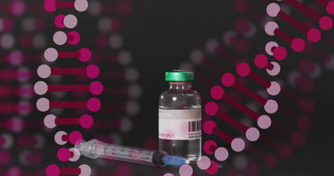 Vaccine and DNA Concepts with Digital Interface Overlay