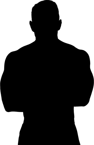 Silhouette of man transparent lifestyle and sport vector