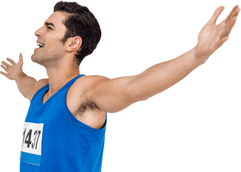 transparent joyful athlete celebrating athletic success - Download Free Stock Videos Pikwizard.com