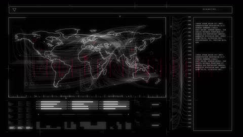 Futuristic Global Data Interface Animation