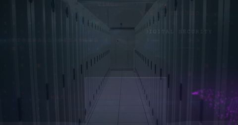 Futuristic Data Center with Digital Overlay and Motion - Download Free Stock Images Pikwizard.com