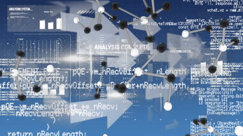 Futuristic Data Processing Visualization in Digital Technology Concept