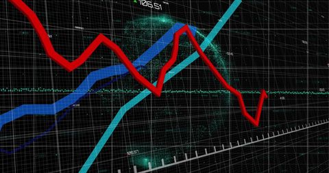 Dynamic Global Data Insights with Trend Lines - Download Free Stock Images Pikwizard.com