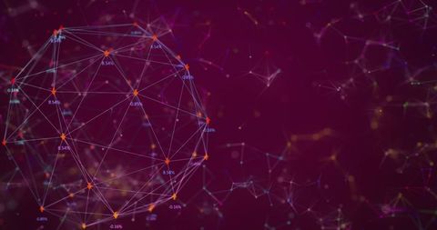 Digital Network Sphere with Changing Numeric Data on Purple Background - Download Free Stock Images Pikwizard.com
