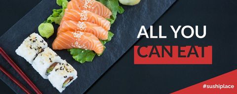 Japanese Sushi Platter Highlighting Unlimited Dining Offer
