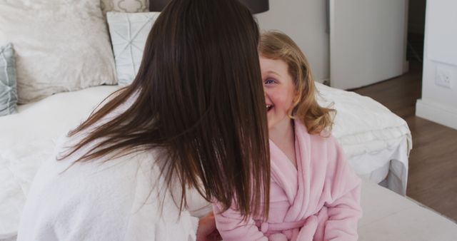 Mother and Daughter Bonding in Cozy Home Environment - Download Free Stock Images Pikwizard.com