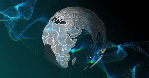 Digital Globe with Network Connections - Download Free Stock Images Pikwizard.com