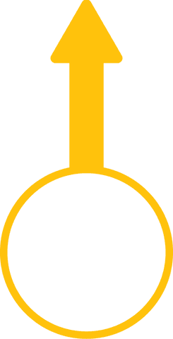 yellow arrow and circle icon transparent symbol on white - Download Free Stock Videos Pikwizard.com