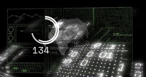 Digital Data Processing with Global Interface Elements - Download Free Stock Images Pikwizard.com