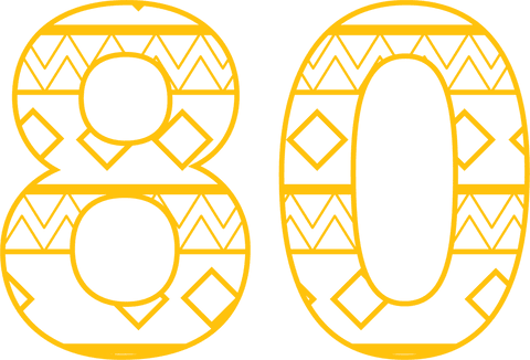 Transparent Patterned Yellow 80 Number for Celebrations - Download Free Stock Videos Pikwizard.com