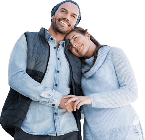 happy couple with hands clasped standing transparent background - Download Free Stock Videos Pikwizard.com