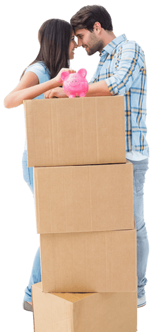 joyful couple saving money while moving with transparent background - Download Free Stock Videos Pikwizard.com