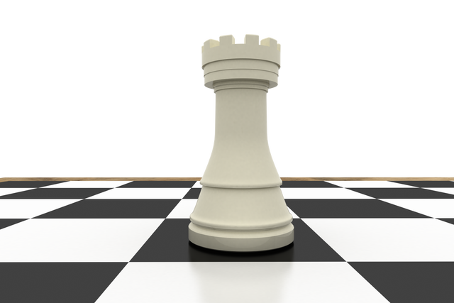 Transparent White Rook on Chess Board 3D Rendering - Download Free Stock Videos Pikwizard.com