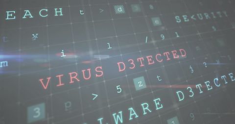 Cybersecurity Alert System Displaying Virus Detected Message - Download Free Stock Images Pikwizard.com
