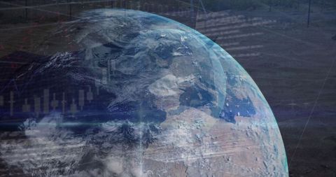 Earth and Data Visualization Concept for Global Business - Download Free Stock Images Pikwizard.com