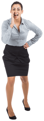 transparent young businesswoman shouting portrait - Download Free Stock Videos Pikwizard.com