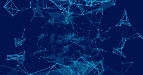 Abstract Digital Network of Blue Lines and Nodes - Download Free Stock Images Pikwizard.com