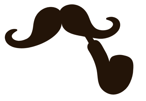 Elegant Moustache with Pipe on Transparent Background - Download Free Stock Videos Pikwizard.com