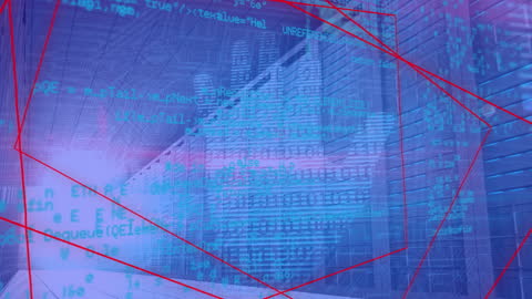 Digital Data Processing Overlaying Server Room