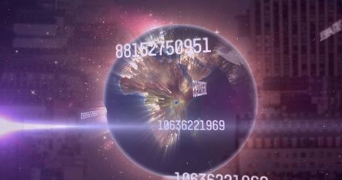 3d digital globe with dynamic numeric interface and tech overlays - Download Free Stock Images Pikwizard.com
