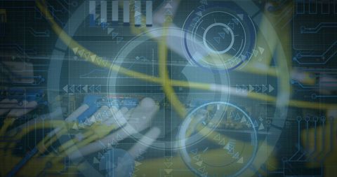 Futuristic Digital Interface with Data Processing HUD - Download Free Stock Images Pikwizard.com