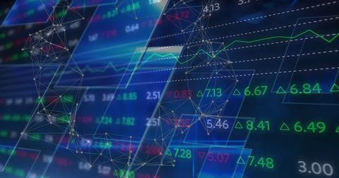 Financial Data Visualization with Global Connectivity - Download Free Stock Images Pikwizard.com