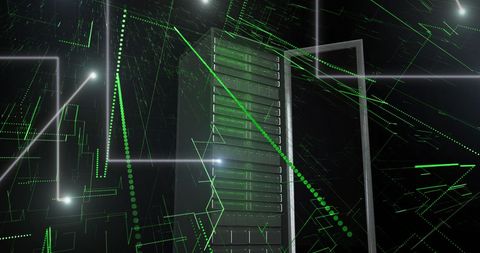 Futuristic Data Center with Digital Light Trails - Download Free Stock Images Pikwizard.com