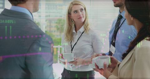 Business Professionals Analyzing Financial Data with Holographic Graphics - Download Free Stock Images Pikwizard.com