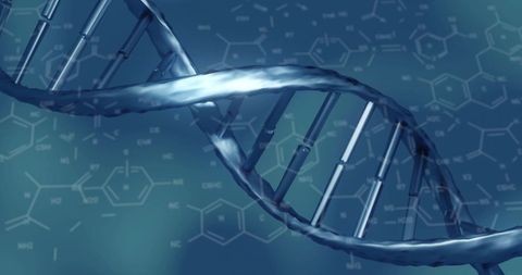 DNA Strand and Chemical Formulas: Biotechnology Concepts - Download Free Stock Images Pikwizard.com