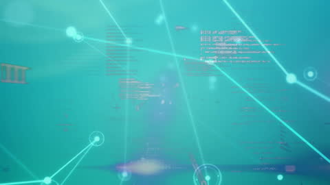 Futuristic Network Connections with Data Processing Visual
