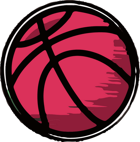stylized red basketball with brush texture on transparent background - Download Free Stock Videos Pikwizard.com