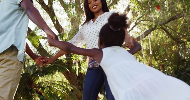 Happy African American Family Playing in Park Together - Download Free Stock Images Pikwizard.com