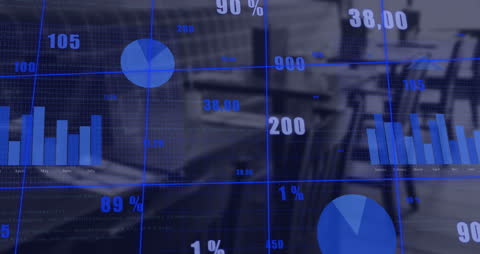 Data Analysis Visuals with Technology Interface Concept
